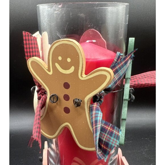 Folk Art 5 Holiday Wooden Cut Outs Halloween, Christmas, Thanksgiving,  WREATH - Picture 5 of 6